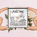 To My Future Wife The Day I Met You My Life Change Interlocking Hearts Pendant Necklace Girlfriend Fiance Gift