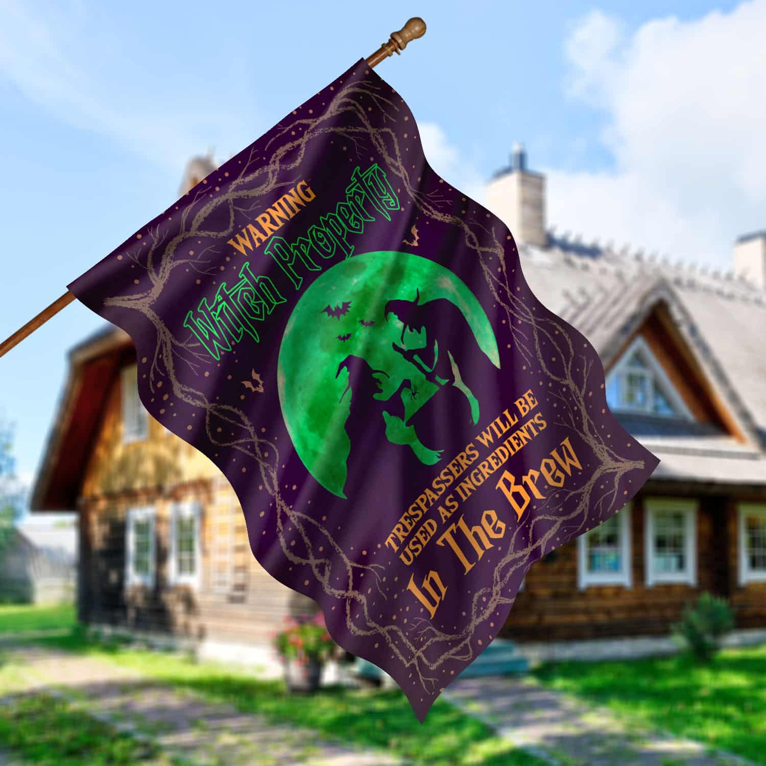 6O. Witch Property-30x40 House Flag Mockup 5