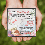 Personalized Name To My Granddaughter I Hugged This Little Pendant Alluring Pendant Necklace