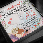 Personalized Name To My Granddaughter I Hugged This Little Pendant Alluring Pendant Necklace