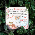 Personalized Name To My Granddaughter I Hugged This Little Pendant Interlocking Hearts Pendant Necklace