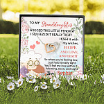 Personalized Name To My Granddaughter I Hugged This Little Pendant Interlocking Hearts Pendant Necklace