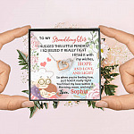 Personalized Name To My Granddaughter I Hugged This Little Pendant Interlocking Hearts Pendant Necklace