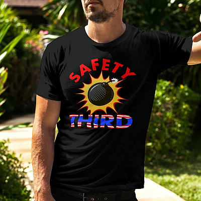 Alternative view of Safety Third Firework T-Shirt
