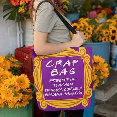 Crap Bag Property Of Teacher Princess Consuela Banana Hammock Funny All Over Print Tote Bag - Shoulder Bag