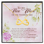 To My New Mom On My Wedding Day The Day Of The Wedding Our Families Will Blend Infinity Heart Pendant Necklace