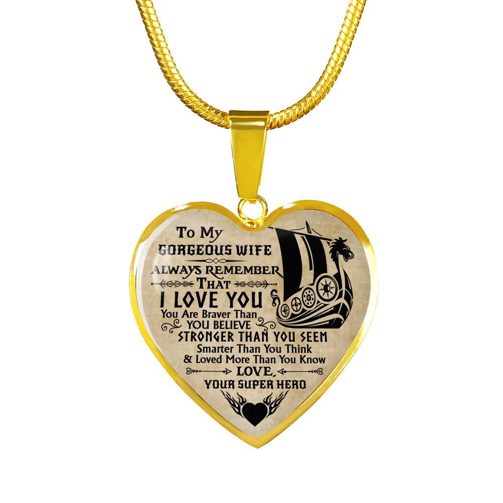 Personalized Couple Name To My Shieldmaiden Always Remember I Love You Viking Warrior Saying Heart Necklace Personalized Couple Name To My Shieldmaiden Always Remember I Love You Viking Warrior Saying Heart Necklace