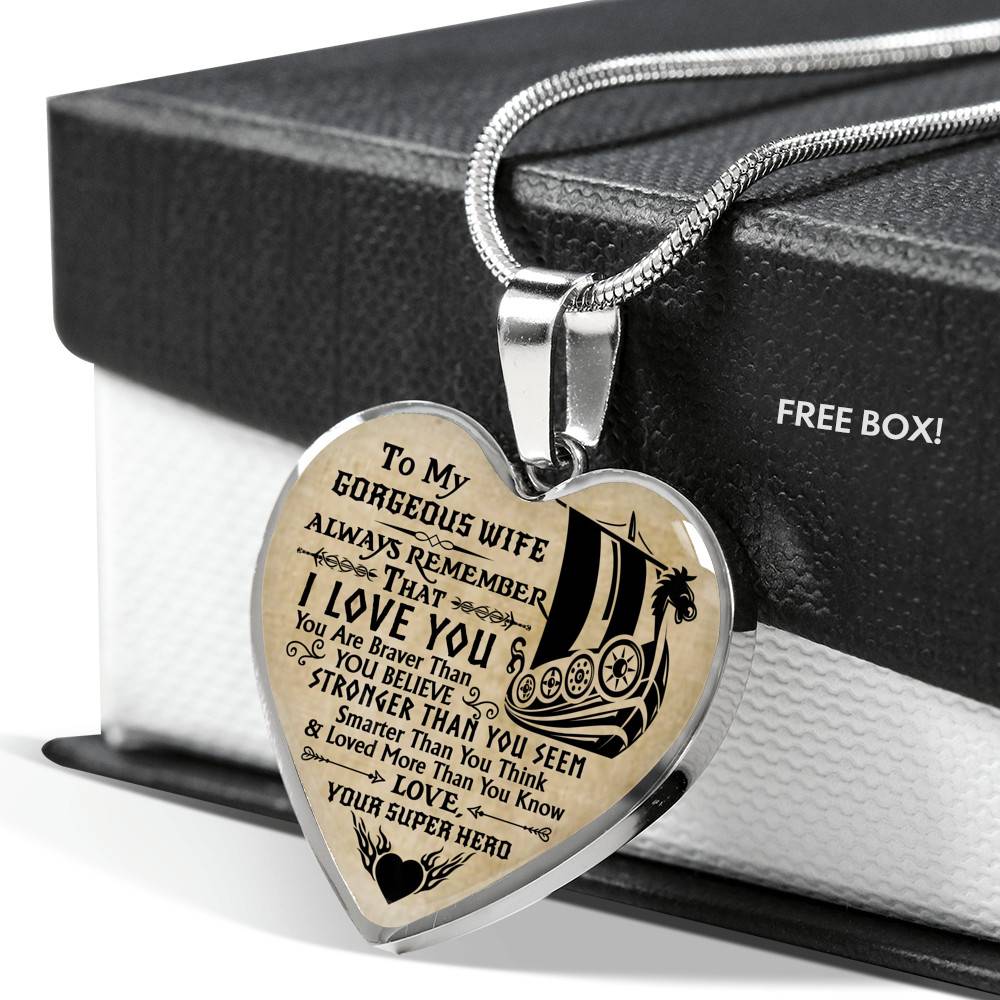 Personalized Couple Name To My Shieldmaiden Always Remember I Love You Viking Warrior Saying Heart Necklace Personalized Couple Name To My Shieldmaiden Always Remember I Love You Viking Warrior Saying Heart Necklace