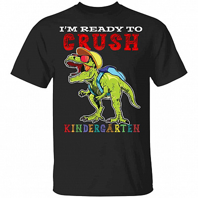 Ready To Crush T rex youth tee, Black, Youth T-Shirt