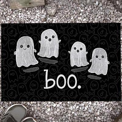 Boo Ghost Halloween Doormat Halloween Decorations Entrance Indoor Outdoor Decorative Doormat