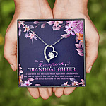 To My Beautiful Granddaughter I Squeezed This Necklace Really Tight and Fill With My Love Forever Love Necklace