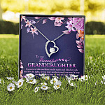 To My Beautiful Granddaughter I Squeezed This Necklace Really Tight and Fill With My Love Forever Love Necklace