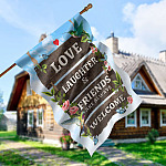 1KNG. Friends welcome_30x40 House Flag Mockup 5