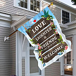 1KNG. Friends welcome_30x40 House Flag Mockup 6