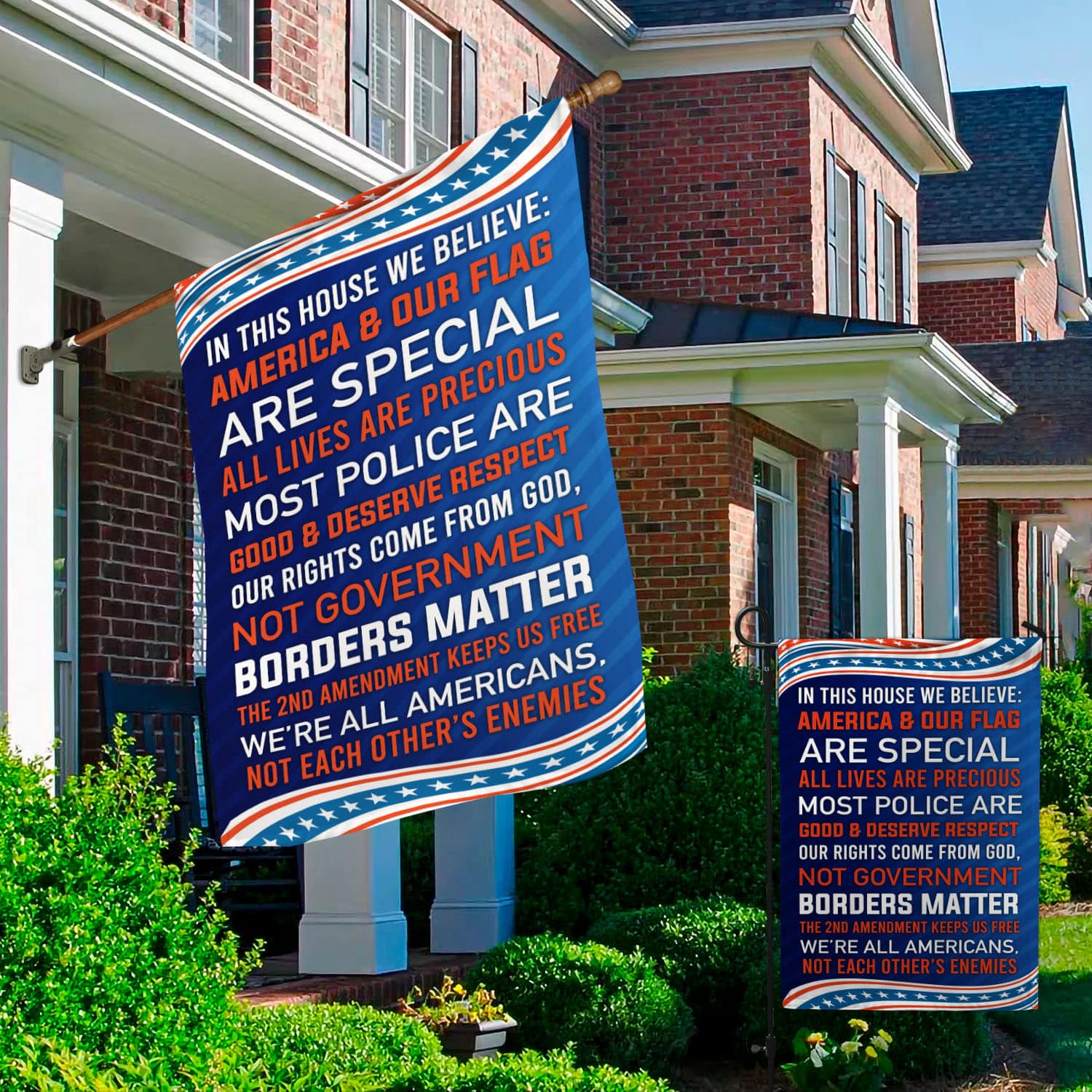 16 HG. In This House Our Flag Garden & House Mockup 2