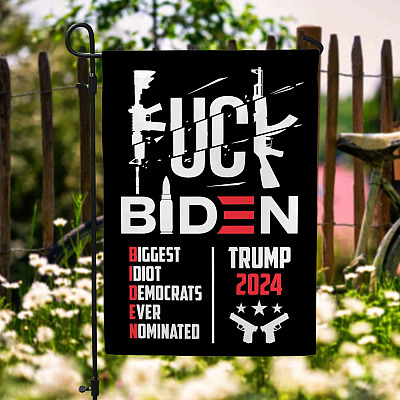 Pro Trump - Biden Is Not My President Garden Flag - Trump 2024 House Flag - Wall Flag