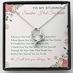 To My Stunning Smokin' Hot Soulmate Whenever You Feel Overwhelmed Forever Love Heart Pendant Necklace - Forever Love Necklace (14K White Gold)