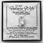 Future Wife Necklace to My Future Wife the Day I Met You My Life Changed Forever Love Pendant Necklace - Forever Love Necklace (14K White Gold)