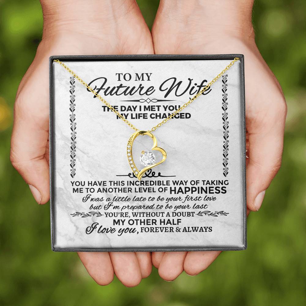 Future Wife Necklace to My Future Wife the Day I Met You My Life Changed Forever Love Pendant Necklace