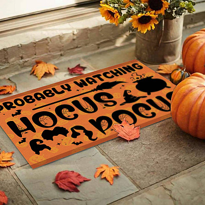 Probably Watching Hocus Pocus Entrance Outdoor Decorative Doormat - Halloween Decoration Doormat