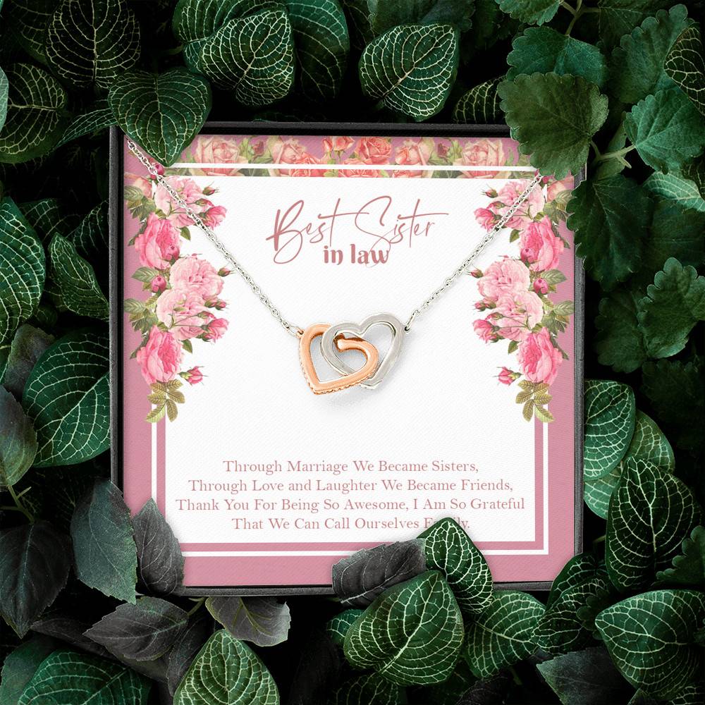 Best Sister In Law We Can Call Ourselves Family Interlocking Hearts Pendant Necklace - Sister In Law Gifts