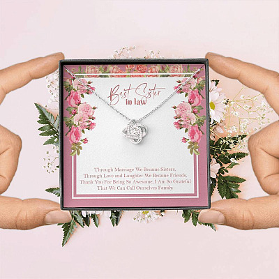 Best Sister In Law We Can Call Ourselves Family Love Knot Necklace - Best Sister In Law Jewelry Gifts