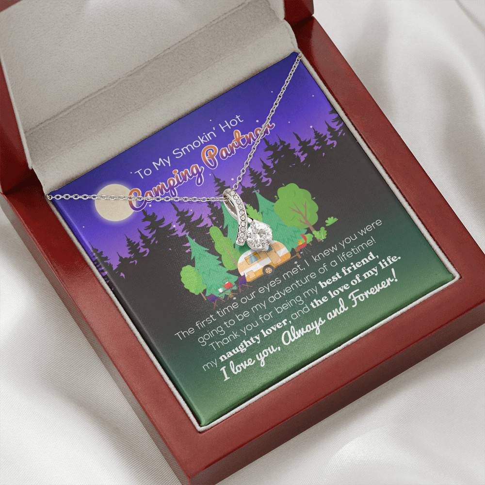 To My Smokin' Hot Camping Partner The Love Of My Life Alluring Beauty Necklace - Camping Necklace For Women
