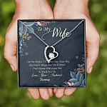 Personalized To My Wife Im Not Perfect But I Love You Very Much Forever Love Heart Pendant Necklace - Gift For Wife
