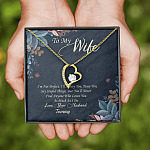 Personalized To My Wife Im Not Perfect But I Love You Very Much Forever Love Heart Pendant Necklace - Gift For Wife