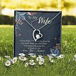 Personalized To My Wife Im Not Perfect But I Love You Very Much Forever Love Heart Pendant Necklace - Gift For Wife