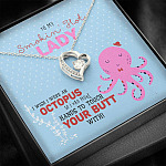 To My Smokin' Hot Lady I Wish I Was An Octopus To Touch Your Butt Forever Love Pendant Necklace