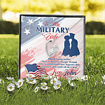 Personalized Name To My Military Wife Behind Every Strong Soldier Forever Love Heart Pendant Necklace-Wife Gift