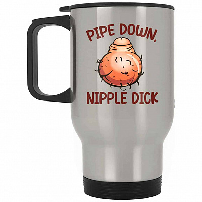 14 oz. Silver Travel Mug