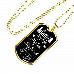 Personalized Name and Date My Life My Love My Friend Dog Tag Pendant Necklace for Him