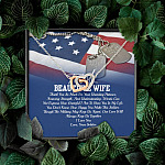 To My Beautiful Army Wife Thank You So Much For Your Unending Patience Interlocking Hearts Pendant Necklace