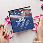 To My Beautiful Army Wife Thank You So Much For Your Unending Patience Interlocking Hearts Pendant Necklace