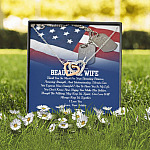 To My Beautiful Army Wife Thank You So Much For Your Unending Patience Interlocking Hearts Pendant Necklace