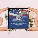 To My Beautiful Army Wife Thank You So Much For Your Unending Patience Interlocking Hearts Pendant Necklace