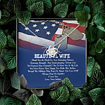 To My Beautiful Army Wife Thank You So Much For Your Unending Patience Love Knot Pendant Necklace - Army Wife Gift