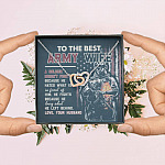 To The Best Army Wife A Soldier Fights Because He Loves What He Left Behind Interlocking Hearts Pendant Necklace