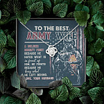 To The Best Army Wife A Soldier Fights Because He Loves What He Left Behind Love Knot Pendant Necklace To The Best Army Wife A Soldier Fights Because He Loves What He Left Behind Love Knot Pendant Necklace