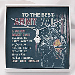 To The Best Army Wife A Soldier Fights Because He Loves What He Left Behind Alluring Beauty Pendant Necklace - Alluring Beauty Necklace To The Best Army Wife A Soldier Fights Because He Loves What He Left Behind Alluring Beauty Pendant Necklace - Alluring Beauty Necklace