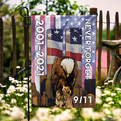 September 11 2001 Decorative Garden Flag - House Flag - We Will Never Forget Flag