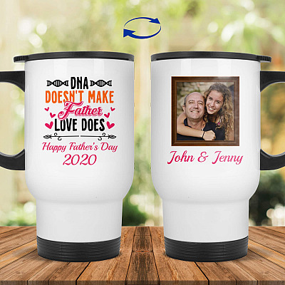 14 oz. White Travel Mug