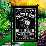 Hocus Broom Company New Used Clean Broom Magical Handmade Decorative Garden Flag - House Flag