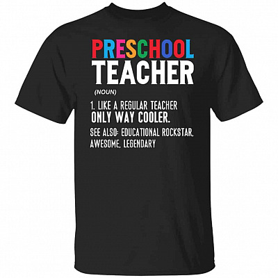 Preschool Teacher tee, Black, Unisex T-Shirt