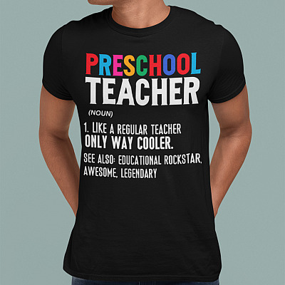 Alternative view of Preschool Teacher Like A Regular Teacher Only Way Cooler T-Shirt - Preschool Teacher Definition T-Shirt