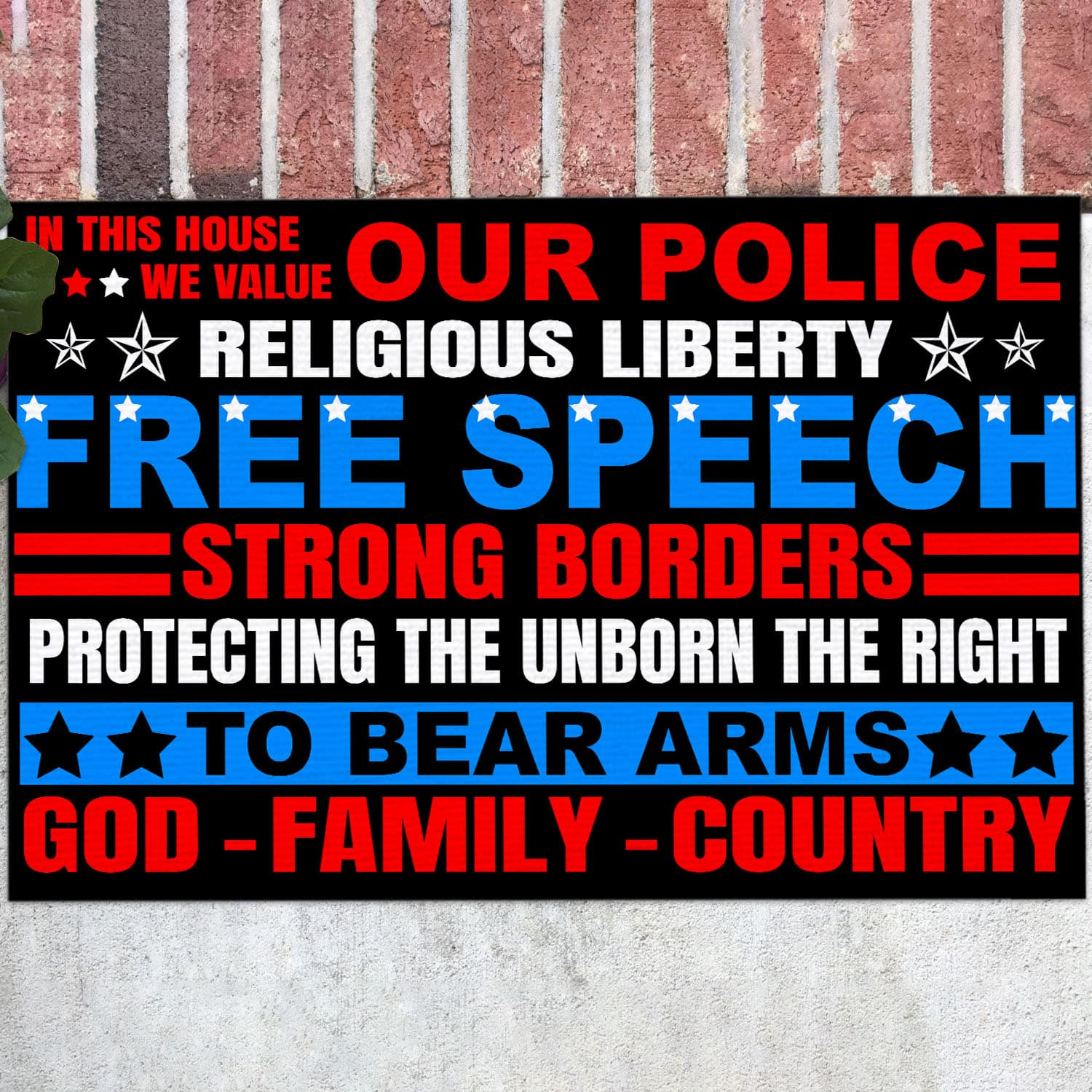 50 HG UU TIEN. Value Our Police_doormat fix Doormat Mockup 12