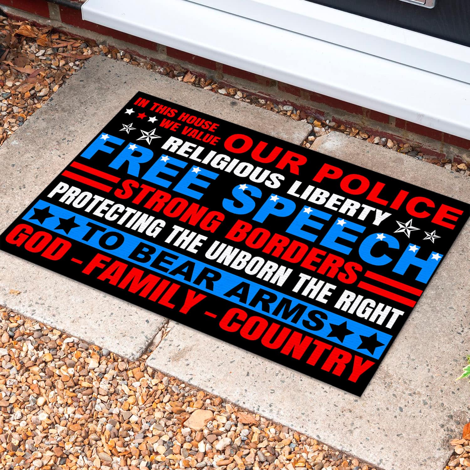 50 HG UU TIEN. Value Our Police_doormat fix Doormat Mockup 10