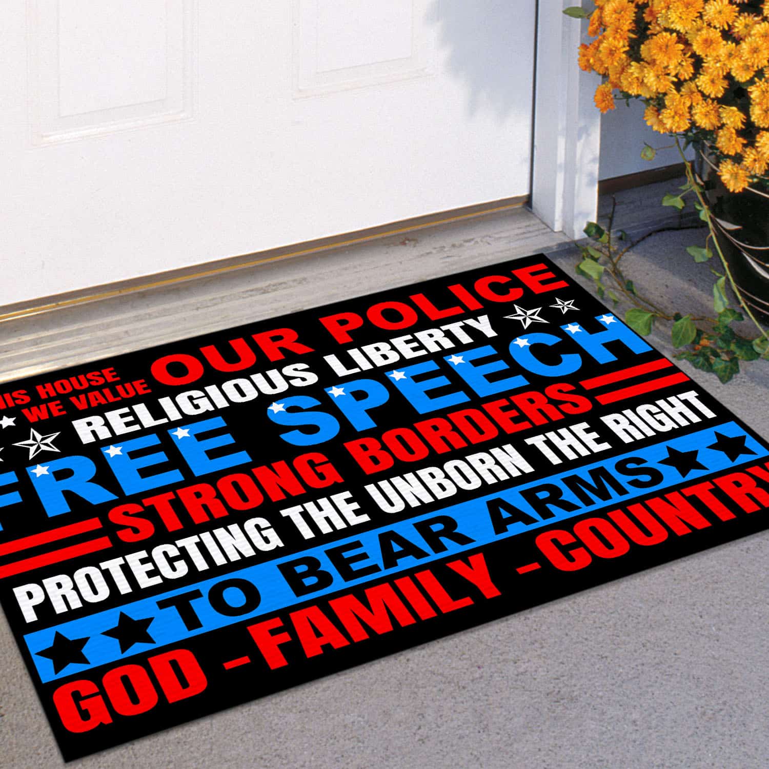 50 HG UU TIEN. Value Our Police_doormat fix Doormat mockup 11